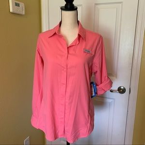 Columbia PFG Pink Long Sleeve Shirt